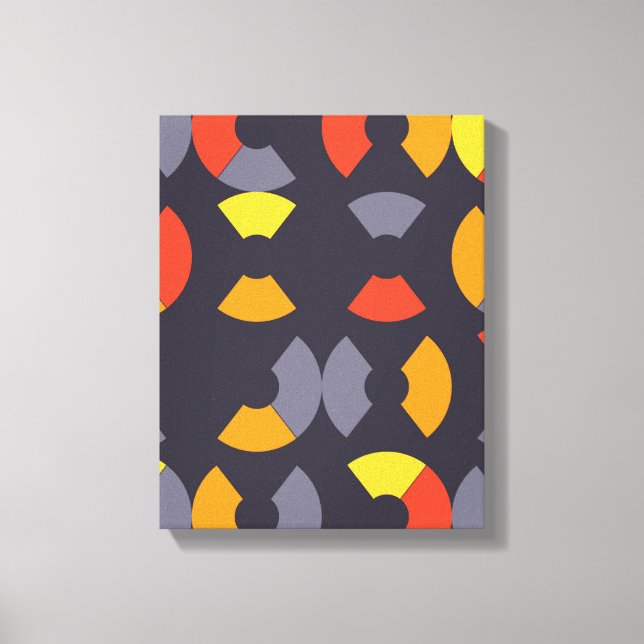 Colourful, cool, trendy, modern, urban circular ar canvas print (Front)