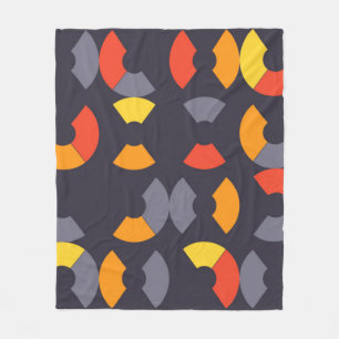 Colourful, cool, trendy, modern, urban circular ar fleece blanket