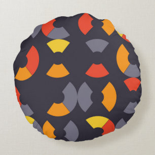 Colourful, cool, trendy, modern, urban circular ar round pillow