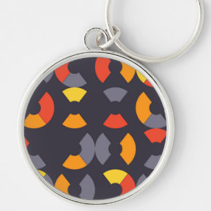 Colourful, cool, trendy, modern, urban circular keychain