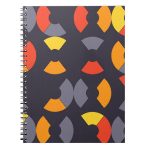 Colourful, cool, trendy, modern, urban circular notebook