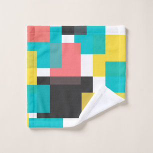 Colourful, cool, trendy, urban geometric shape art wash cloth