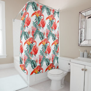 Colourful Coral Pink Flamingo Tropical Pattern