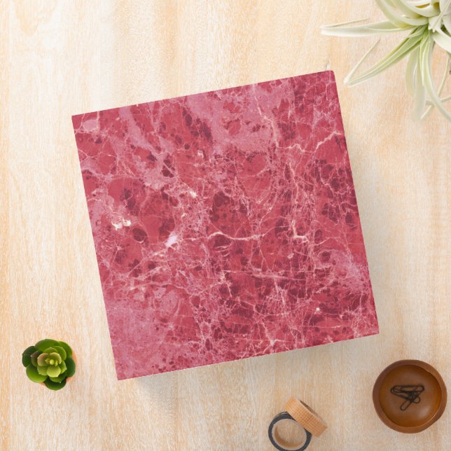 Colourful Coral Red Marble Texture Binder (In Situ)
