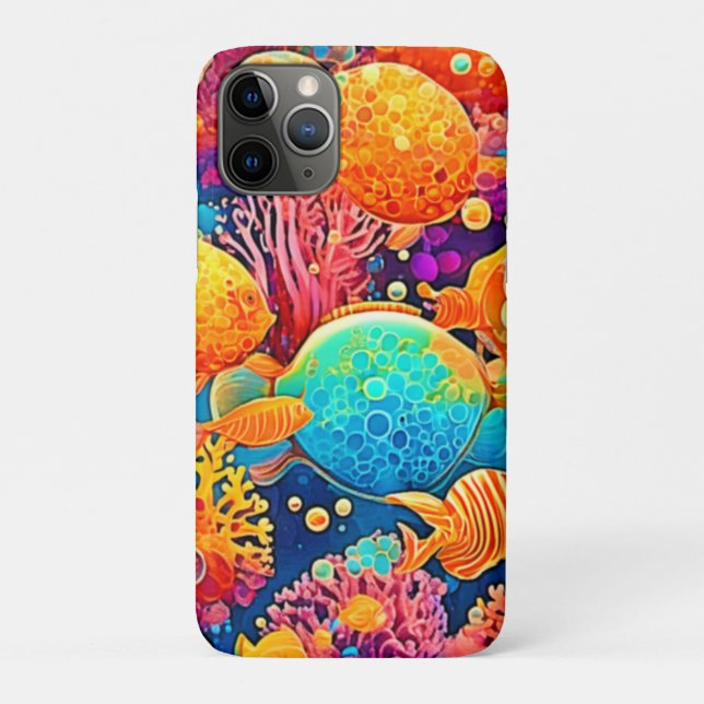Colourful Coral Reef Artwork Case-Mate iPhone Case (Back)