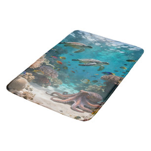 Colourful Coral Reef Bath Mat