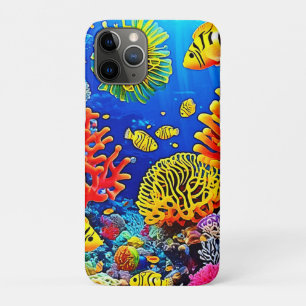 Colourful Coral Reef Design iPhone 11 Pro Case