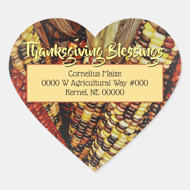 Colourful Corn / Thanksgiving / Envelope Seals (Front)