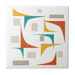 Colourful Corners And Rectangles Mid-century Moder Tile