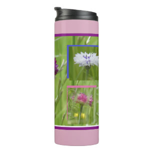 Colourful Cornflower Collage Thermal Tumbler