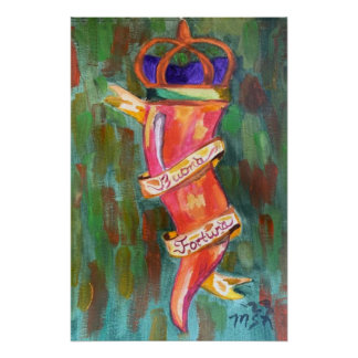 Colourful Cornicello Poster