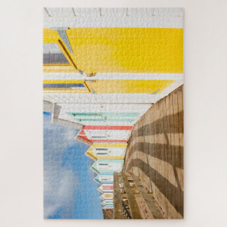 Colourful Cornish Beach Huts Jigsaw Puzzle