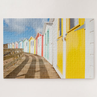 Colourful Cornish Beach Huts Jigsaw Puzzle