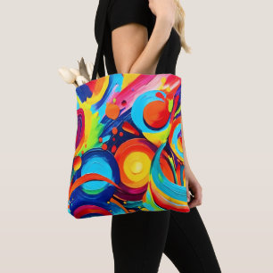 Colourful Cosmic Chaos Painting  Tote Bag
