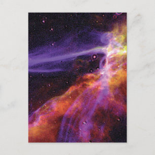Colourful Cosmic Cignus Supernova Blast Wave Postcard