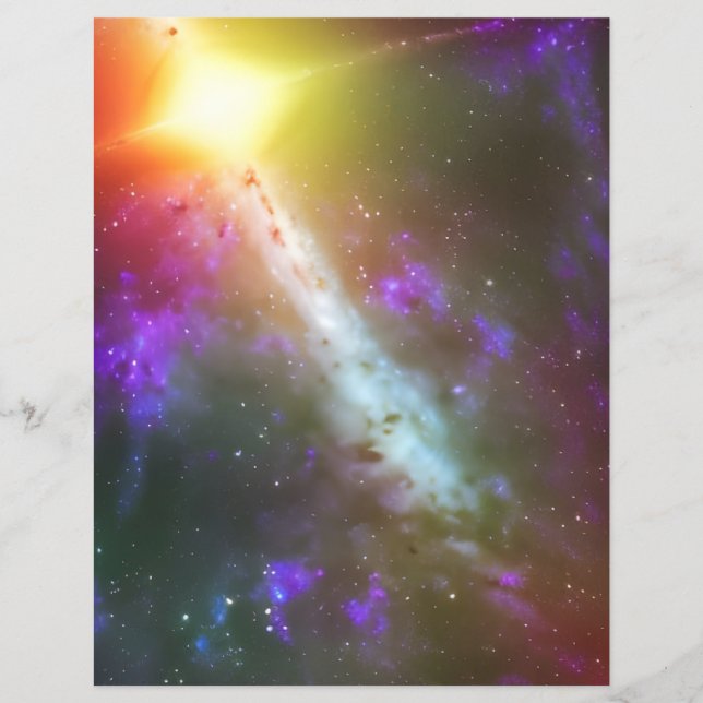 Colourful Cosmic Dreams Scrapbook Paper (Front)