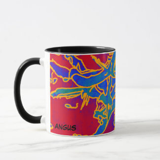 Colourful Cosmic Event Mug by Angus the Airedale