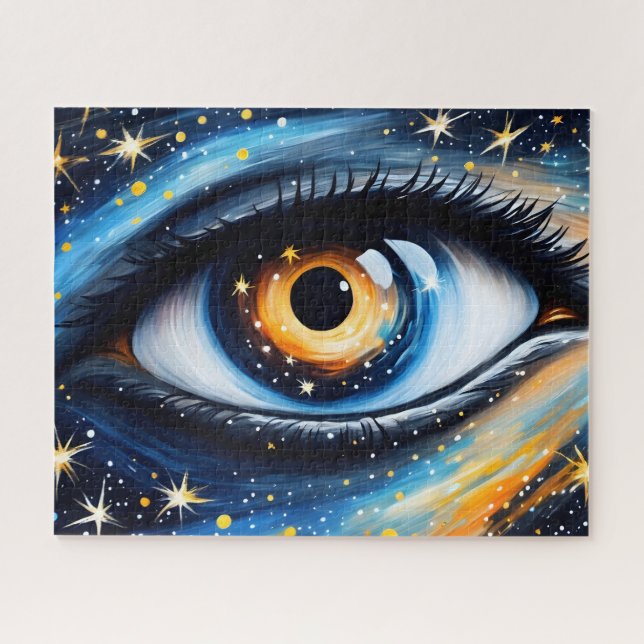Colourful Cosmic Eye Art Jigsaw Puzzle (Horizontal)