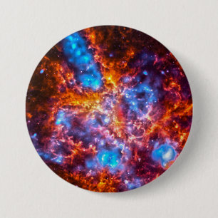 Colourful Cosmos 3 Inch Round Button