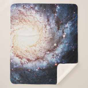 Colourful Cosmos Sherpa Blanket
