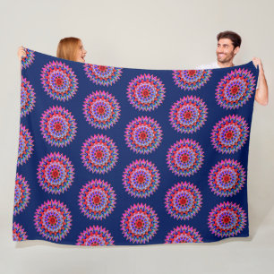 Colourful Costa Rica Folklore Design Fleece Blanke Blanket