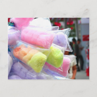 Colourful Cotton Candy Bags Postcard