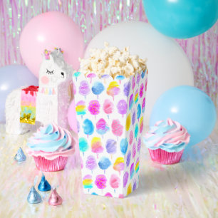 Colourful Cotton Candy Watercolor Pattern Favor Box