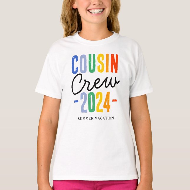 Colourful Cousin Crew Family Vacation T-Shirt (Front)
