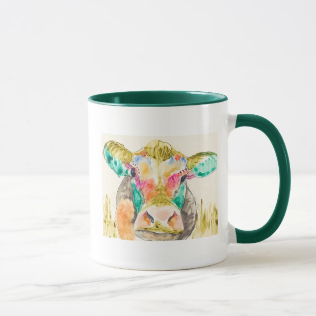 Colourful Cow Design Mug (Right)