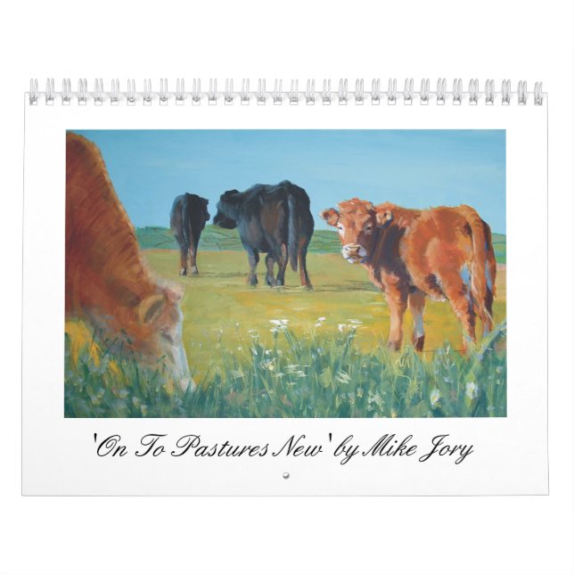 Colourful Cow Paintings Calendar (Cover)