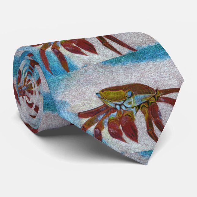 Colourful Crab Tie (Rolled)