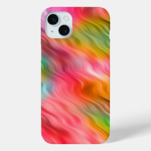 Colourful Crane Flower Wavy Texture iPhone 15 Mini Case