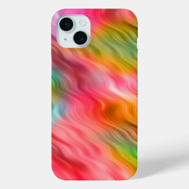 Colourful Crane Flower Wavy Texture Case-Mate iPhone Case (Back)