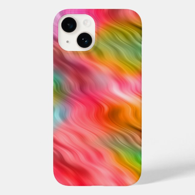 Colourful Crane Flower Wavy Texture Case-Mate iPhone Case (Back)