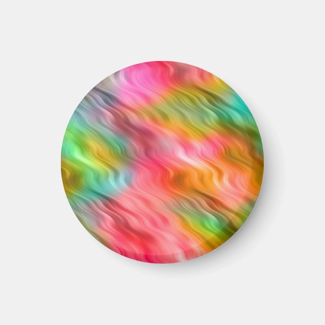 Colourful Crane Flower Wavy Texture Magnet (Front)