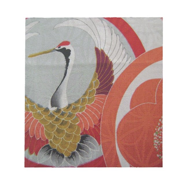Colourful Crane Notepad (Front)