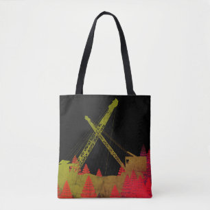 Colourful Crane Operator Operating Engineer Fantas Tote Bag