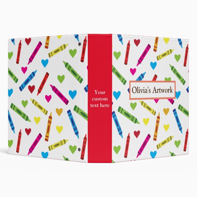 Colourful Crayons  children's artwork keepsake  3  Binder (Background)