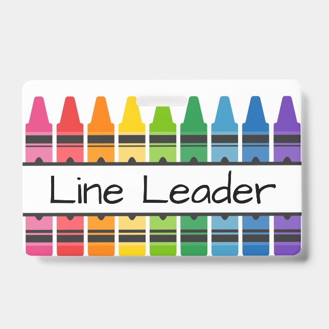 Colourful Crayons Classroom Jobs Personalized Badge (Front)