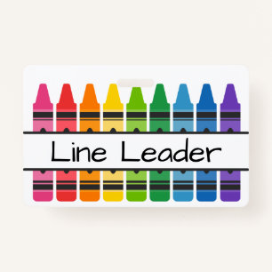 Colourful Crayons Classroom Jobs Personalized Badge