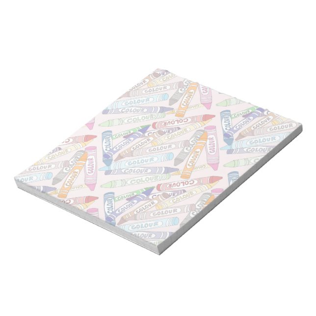Colourful Crayons  Notepad (Rotated)