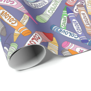 Colourful Crayons Wrapping Paper