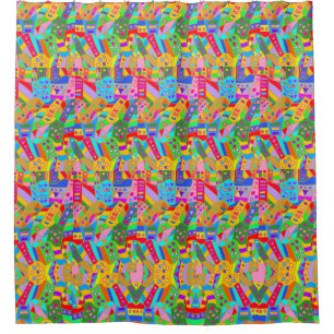 colourful crazy pattern modern art hippy 