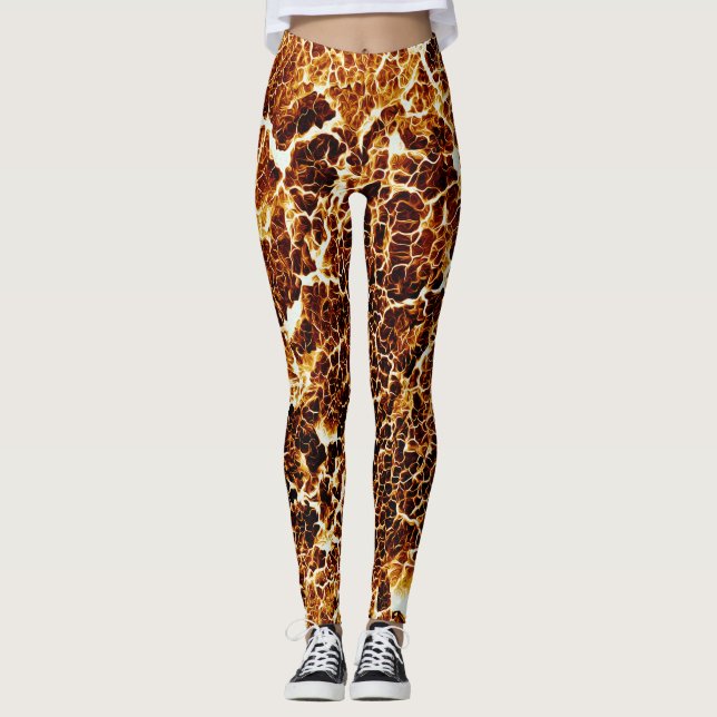 Colourful Crazy Unique Texture Leggings (Front)