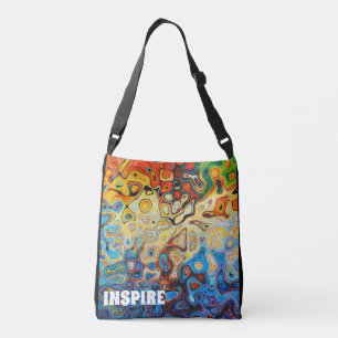 Colourful Create Inspire Abstract Art Crossbody Bag