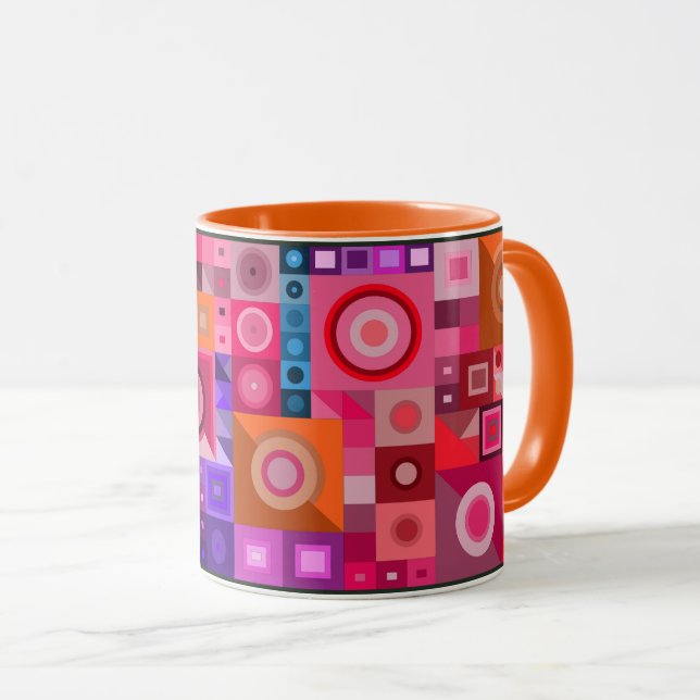 Colourful creative artistic graphical birthday gif mug (Front Right)