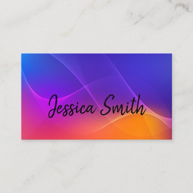 Colourful Creative Gradients Business Card (Front)