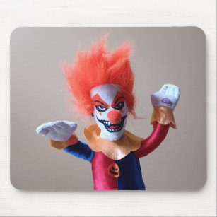 Colourful Creepy Scary Clown Mouse Pad