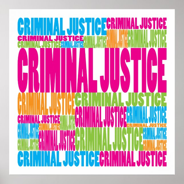 Colourful Criminal Justice Poster (Front)
