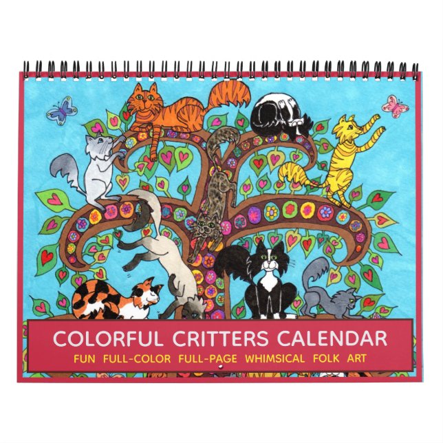 Colourful Critters Cute Fantasy Animals 2022 Art Calendar (Cover)